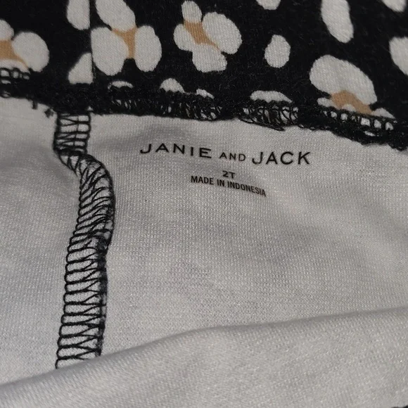 Janie and Jack Black leopard two piece set 2T black animal print - Picture 11 of 14